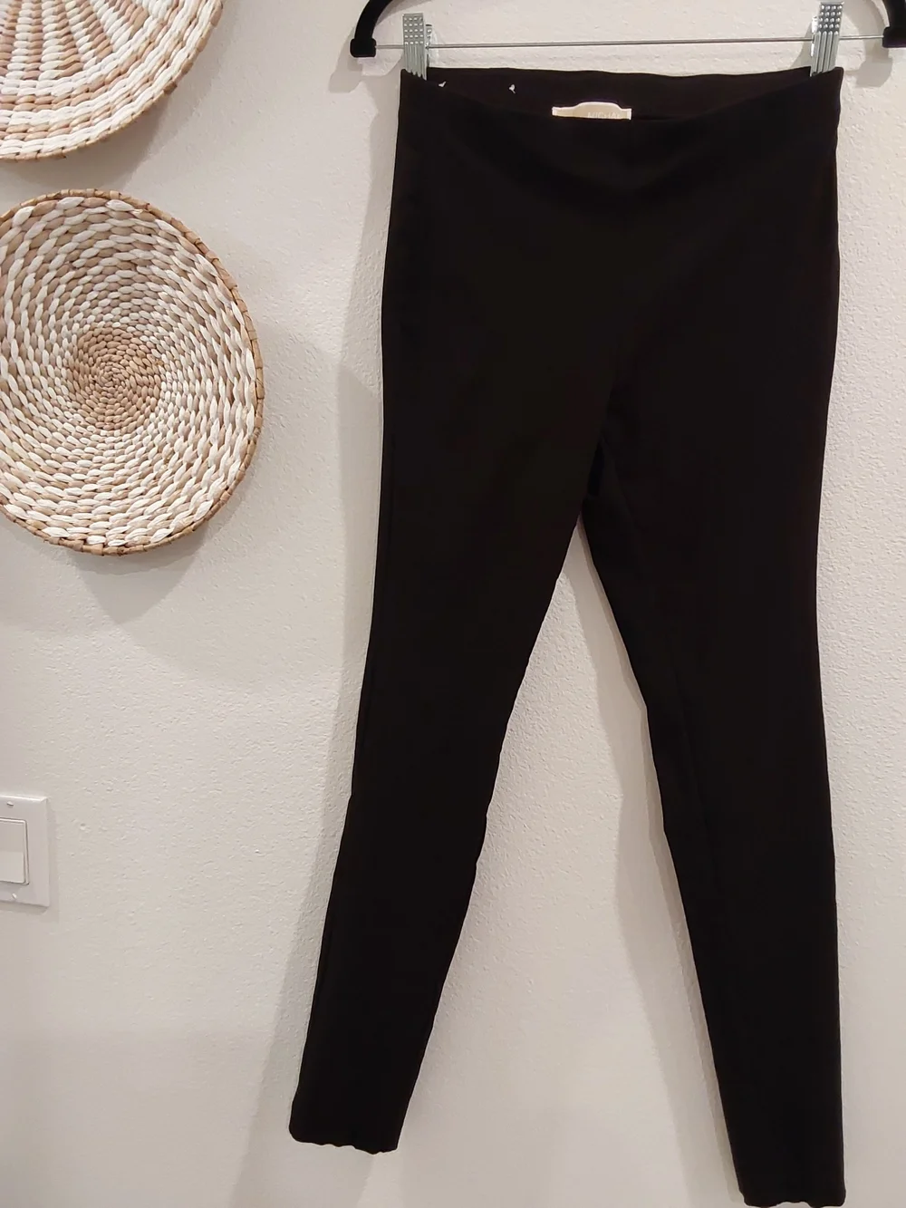 Michael Kors Black Slim Leggings with Smooth Waistband